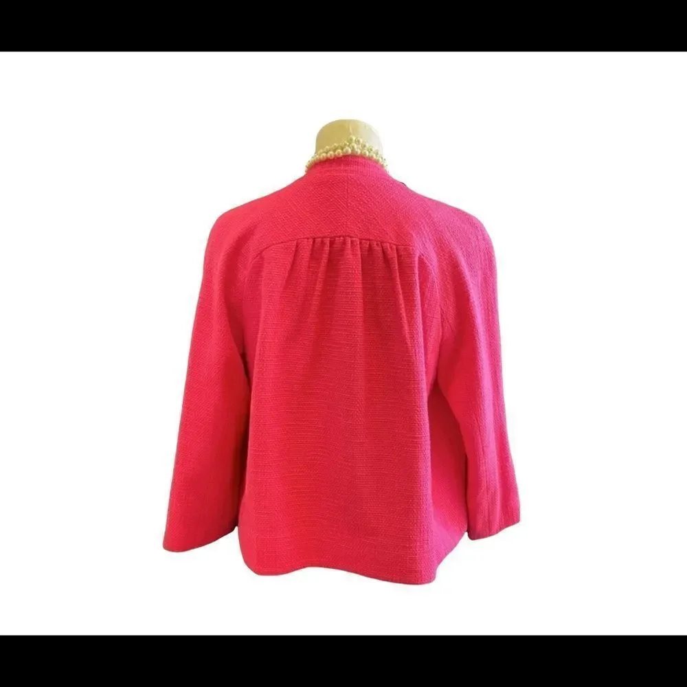 Chic Pink Liz Claiborne Button Front Blazer